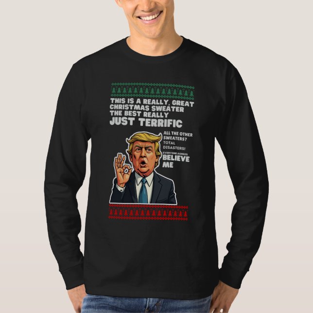 Suéter feo divertido de Navidad parodia de Donald  (Anverso)