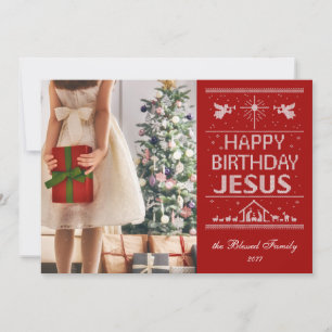 Suéter Feo Feliz Cumpleaños Jesús Foto Cristiana