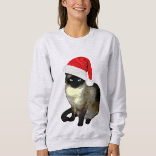 Suéter feo lindo del navidad del gato siamés par