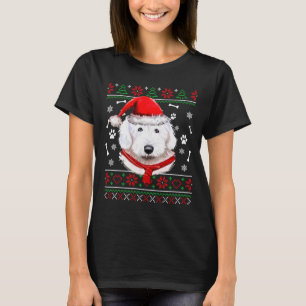 Suéter Feo Navidad Perro Bobtail Gorro de Santa Pi