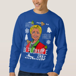 Suéter feo rojo del navidad de Hillary Clinton