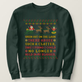 Suéter feo Twas divertido del navidad la noche