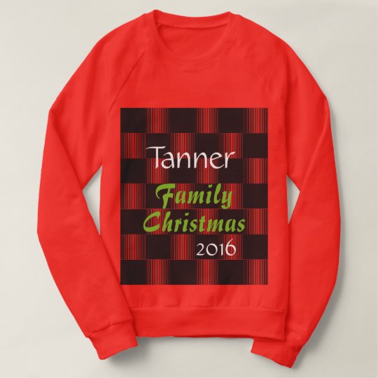 Suéter feo w/Year del navidad de la familia