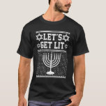 Suéter Hanukkah Feo Que Lit Menorah<br><div class="desc">Un Suéter Feo De Hanukkah Hagamos Menorah Lit.</div>