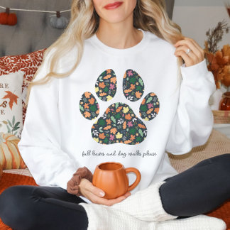 Suéter mono de otoño con huellas de patas lindas p