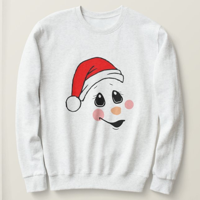 Suéter Navidades feos, hipster Santa Snowman. (Anverso del diseño)