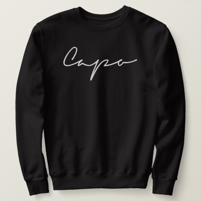 Suéter negro clásico de la ceja (Anverso del diseño)