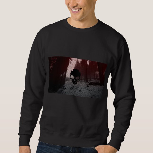 Suéter negro con diseño gráfico (Anverso)
