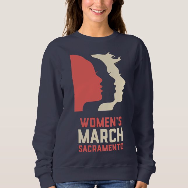 Suéter unisex de marzo Crewneck de las mujeres (Anverso)