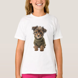 Suéter Verde Cachorro Yorkie Niños