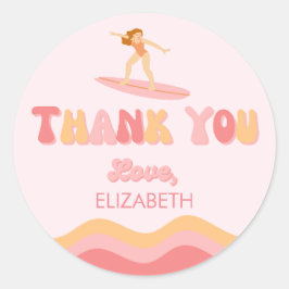 Sufer Birthday Chica - Pegatina Favor Bag