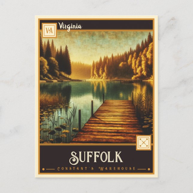 Suffolk, Virginia | Tarjeta Postal Antigua (Anverso)