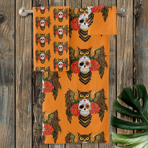 Sugar Skull Rosa Owl