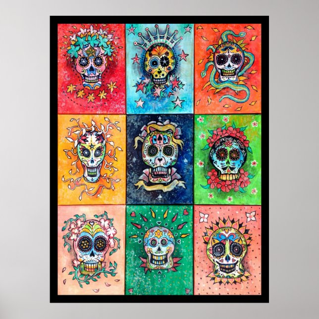 Sugar Skulls 9 - Arte original de Dori Hartley (Frente)