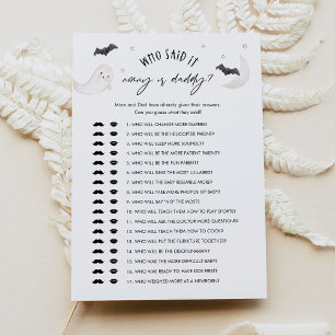 SUGARBOO que lo dijo mamá o papá bebé tarjeta de j