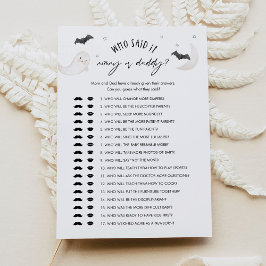 SUGARBOO que lo dijo mamá o papá bebé tarjeta de j