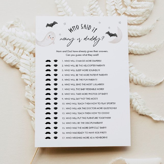 SUGARBOO que lo dijo mamá o papá bebé tarjeta de j (Subido por el creador)