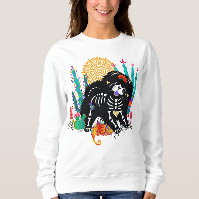 SUGARSKULL NIRVANA perro de vaca camisetas blancos (Anverso)