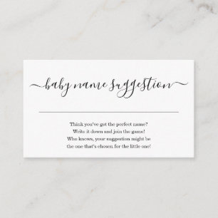 Sugerencia de nombre Invitación de baby shower sim