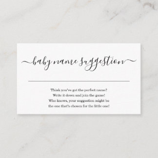 Sugerencia de nombre Invitación de baby shower sim