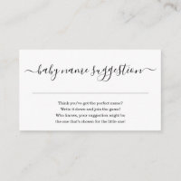 Sugerencia de nombres Invitación a Baby Shower sim