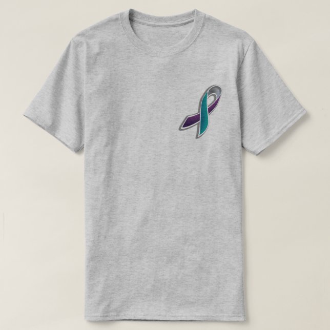 Suicidio y camisa de la conciencia de PTSD (Diseño del anverso)