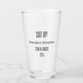 Suit Up Groomsman Beer Mug - Regalo de fiesta de b