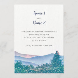 Suite de invitación a la boda de montaña