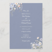 Suite de Invitación de Boda Algo Azul