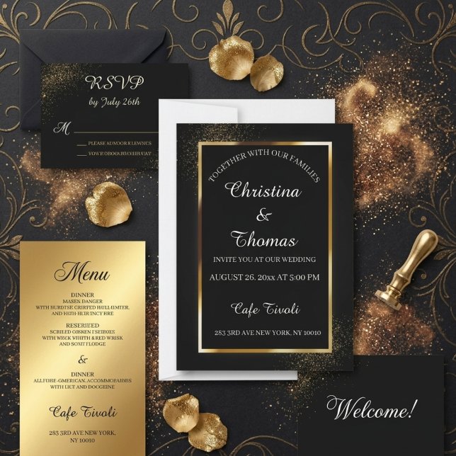 Suite de Invitación de Boda Dark Academia (Subido por el creador)