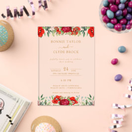 Suite de Invitación de Boda de Acrílico Floral Ele