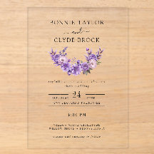 Suite de Invitación de Boda de Acrílico Floral Mod