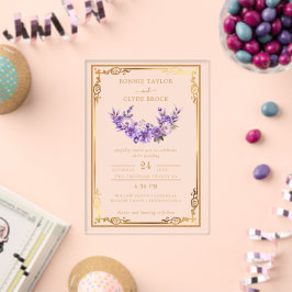 Suite de Invitación de Boda de Acrílico Floral Mod