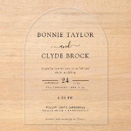 Suite de Invitación de Boda de Arco de Acrílico Mo