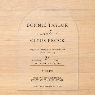 Suite de Invitación de Boda de Arco de Acrílico Mo
