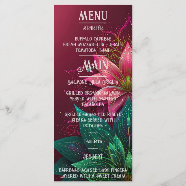 Suite de Invitación de Boda Floral de Lujo (Anverso)