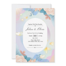 Suite de Invitación de Boda Floral de Oro de Lujo