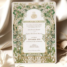 Suite de Invitación de Boda Islámica Floral Elegan