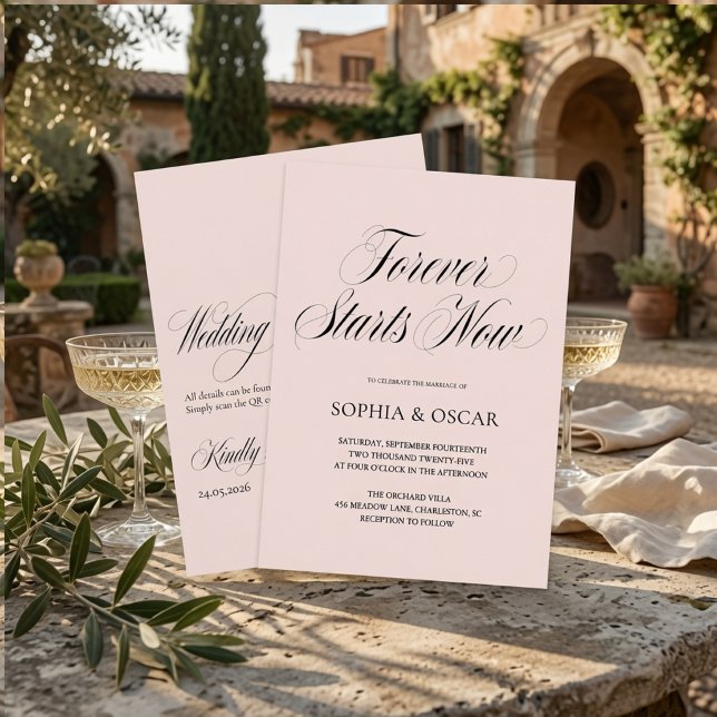 Suite de Invitación de Boda Luxury Forever Starts  (Subido por el creador)