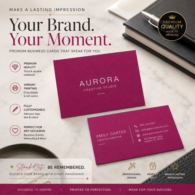 Suite de Invitación de Boda Magenta Moderna (Subido por el creador)