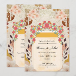 Suite de Invitación de Boda Rústica Boho Terracota