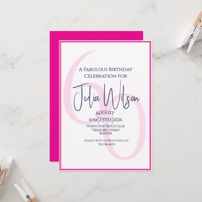 Suite de Invitación de Cumpleaños 50 Moderno Coste (Anverso/Reverso In Situ)