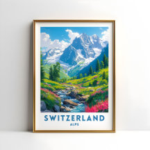 Suiza alaba el arte de Poster para viajes