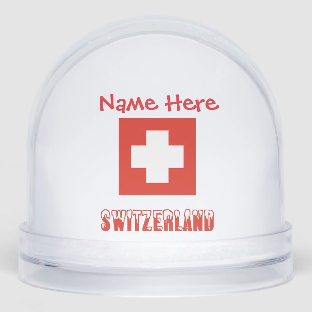 Suiza Bandera Suiza Personalización Roja (Anverso)