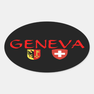 Suiza, Ginebra* pegatina oval