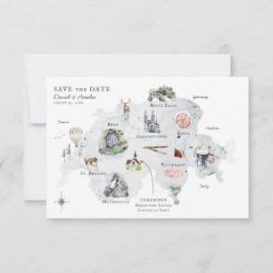 Suiza   Mapa del itinerario de la boda de destino