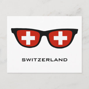 Suiza sombras personalizado texto y postal color