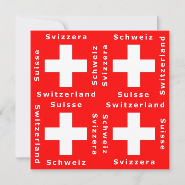 Suiza, Suisse, Schweiz, invitación de Svizzera (Anverso)