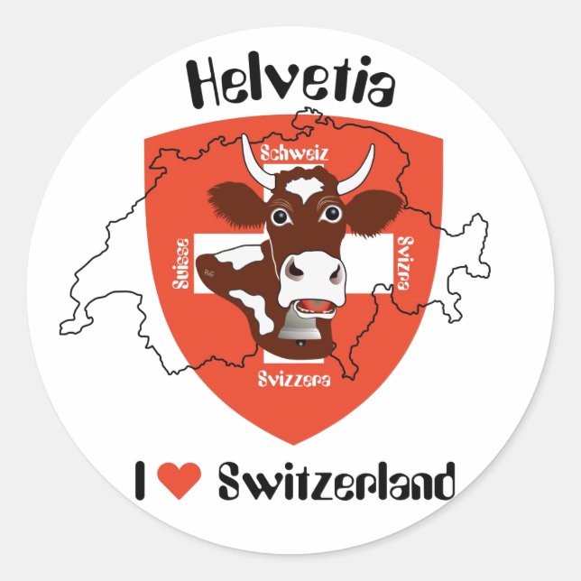 Suiza Suisse Svizzera Svizra pegatina (Anverso)