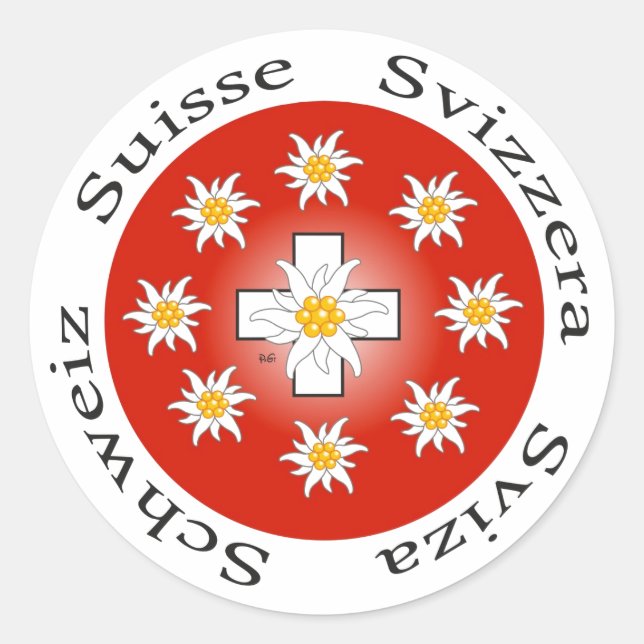 Suiza Suisse Svizzera Svizra pegatina (Anverso)